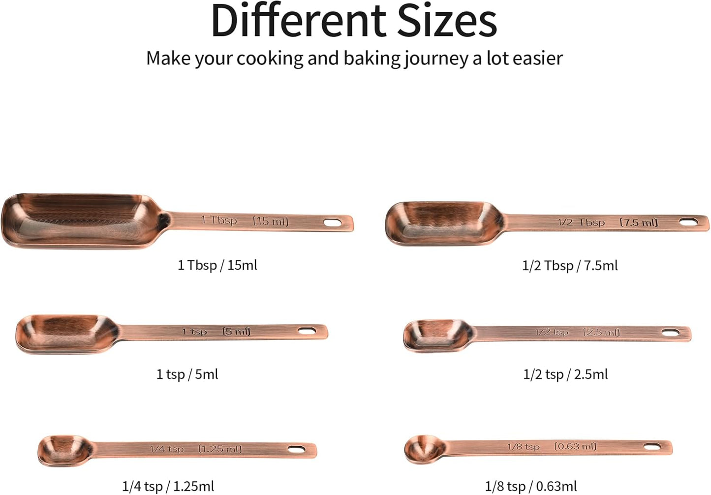 Measuring Cups and Spoons Set, 18/8 Stainless Steel Measuring Cups and Spoons Set for Kitchen & Baking, 5 MeasurE Cups &6 Long MeasurE Spoons&Leveler, Metric Measure Tools for Dry & Liquid