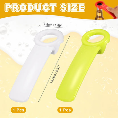 uxcell 2 Pcs Jar Key Lid Opener, Plastic Jar Lid Opener Easy Grip Multifunctional Durable Can Open Tool for Elderly Seniors Women Weak Hands Easy-use by Anyone, Orange/Sky Blue
