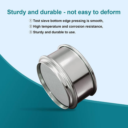 Full 304 Stainless Steel Mesh Sieve Screen, LVDALAB 100 Mesh (0.15mm) Aperture, 2.4inch(6CM) Dia Standard Sample Analysis Test Sieves Sifters Strainer for Industrial Laboratory Homes