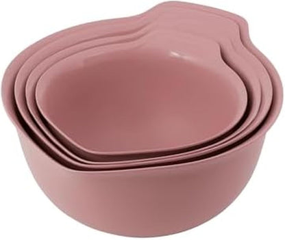 KitchenAid Universal Nesting Plastic Mixing Bowls, Set Of 3, 2.5 quart, 3.5 quart, 4.5 quart, Non Slip Base with Easy Pour Spout to Reduce Mess, Dishwasher Safe, Aqua Sky, White, Gray