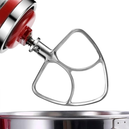 Flat Beater for KitchenAid 5-6 Quart Bowl-Lift Stand Mixer, Stainless Steel Paddle Attachments Fits for Kitchenaid Professional 5 Plus and 600 Seris Mixer, Mixing Accessories, Dishwasher Safe