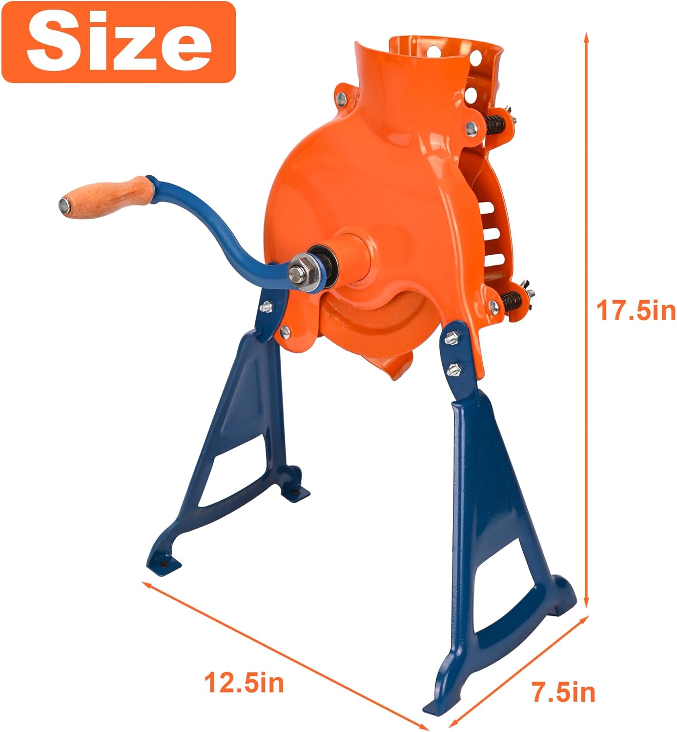 Steel Corn Sheller Hand Crank - Corn on The Cob Remover with Stand, Heavy Duty Corn Cob Stripper, Manual Corn Thresher with a Set of Installation Tool