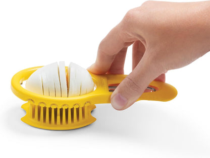Dreamfarm Eggler 2-In-1 Compact Egg Shell Peeler & Easy Hardboiled Egg Slicer, Shell Cracking, Topping, & Peeling - Yellow