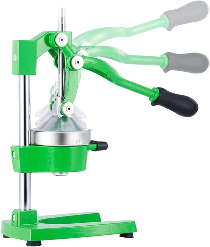 CO-Z Manual Citrus Juicer, Commercial Grade Cast Iron Orange Juicer, Professional Heavy Duty Juice Press with Removable Strainer, Manual Juice Extractor for Orange Lemon Pomegranate Citrus, Black