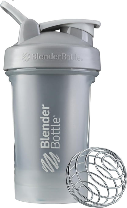 BlenderBottle Classic V2 Shaker Bottle Perfect for Protein Shakes and Pre Workout, 28-Ounce, Clear/Black