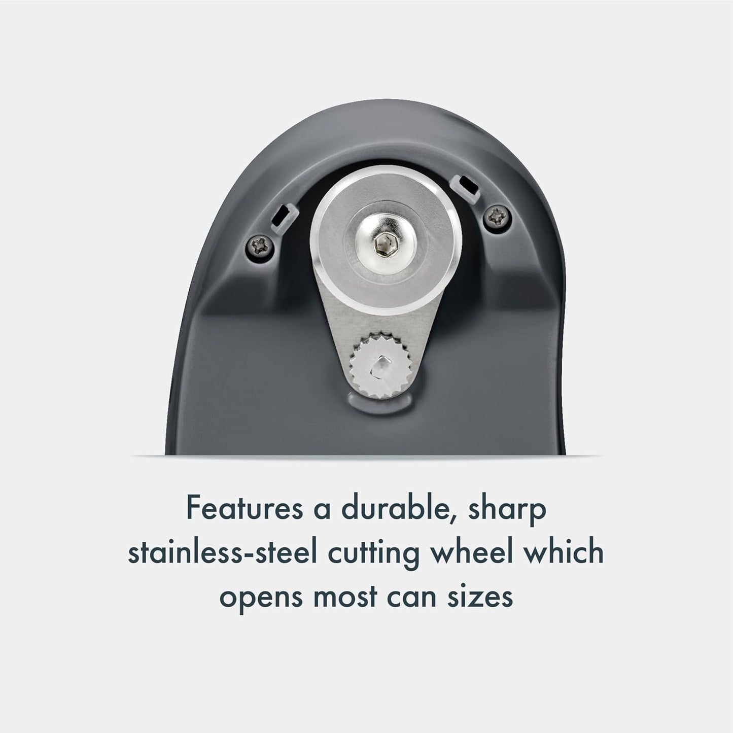 Culinare MagiCan Auto Tin Opener, Grey, Plastic/Stainless Steel, One Hand Operated Manual Can Opener with Clamp