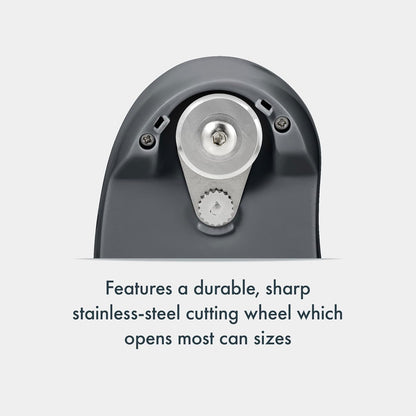 Culinare MagiCan Auto Tin Opener, Grey, Plastic/Stainless Steel, One Hand Operated Manual Can Opener with Clamp