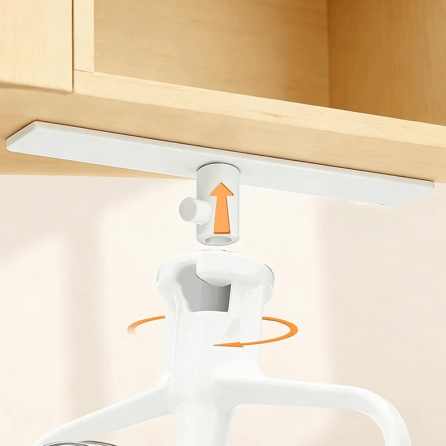 Stand Mixer Attachment Holder for KitchenAid Accessories and Attachments - 4 Pack Hanging Organizer for Storage Your Kitchen Aid Dough Hook Paddle Whisk Attachment Hanger (Plastic White)