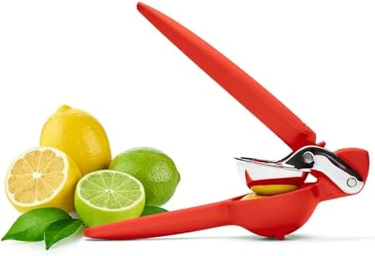 Chef'n FreshForce Lemon Squeezer Citrus Juicer, Manual Hand Press with Dual-Gear Power for Maximum Juice Extraction, Durable, Lime Green