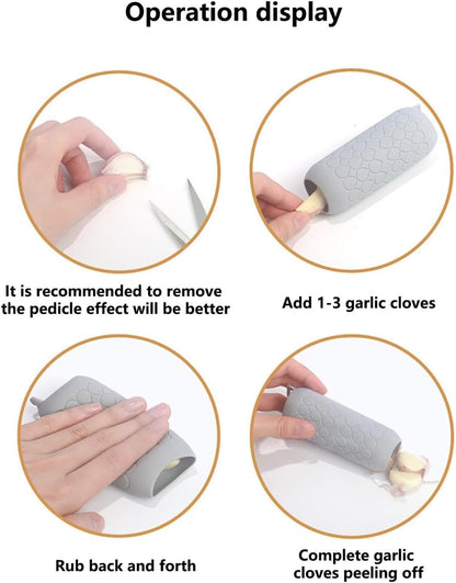 2024 Silicone Garlic Peeler,Garlic Skin Remover Roller Tube,Easy Quick to Peeled Garlic Cloves Roller Tube,Useful Garlic Peeling Kitchen Tool (2PC)