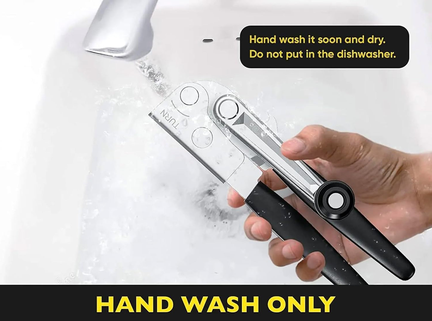 Commercial Can Opener, Manual Heavy Duty, Swing Grip Design, Easy Crank Handle