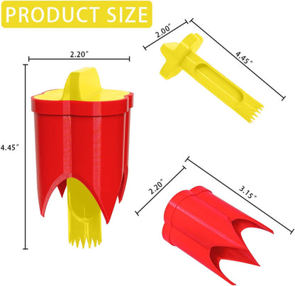 Pepper Corer, 2 in 1 Red Bell Pepper Seed Corer Remover Tool, Fruit & Vegetable Corers Quick Cave Tools for Jalapeno Cutter Deseeder, Green