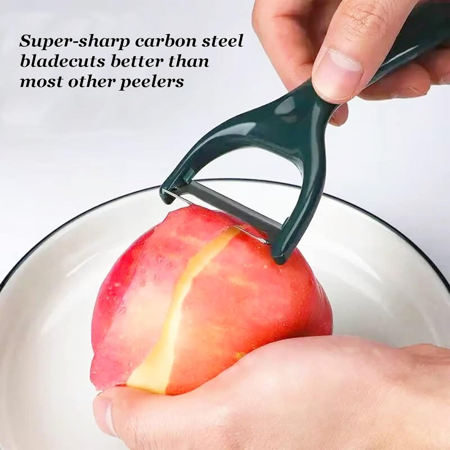 Sugar Cane & Pineapple Peeler, Paring Knife & Fruit Cutter, Stainless Steel Blade, Brown Plastic Handle