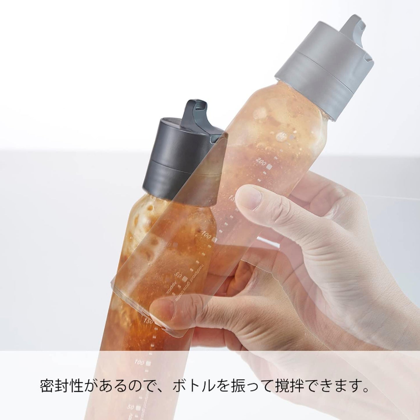 Hario Flip-Top Dressing Bottle, 120ml, Pale Grey