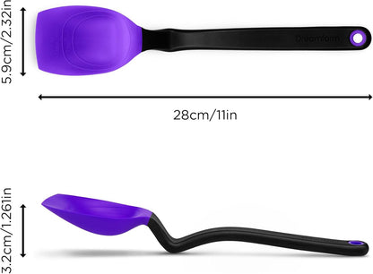 Dreamfarm Supoon Non-Stick Sit-Up Silicone Scraping, Serving, Cooking Spoon Measures 5ml Tsp & 15ml Tbsp - 11" Red