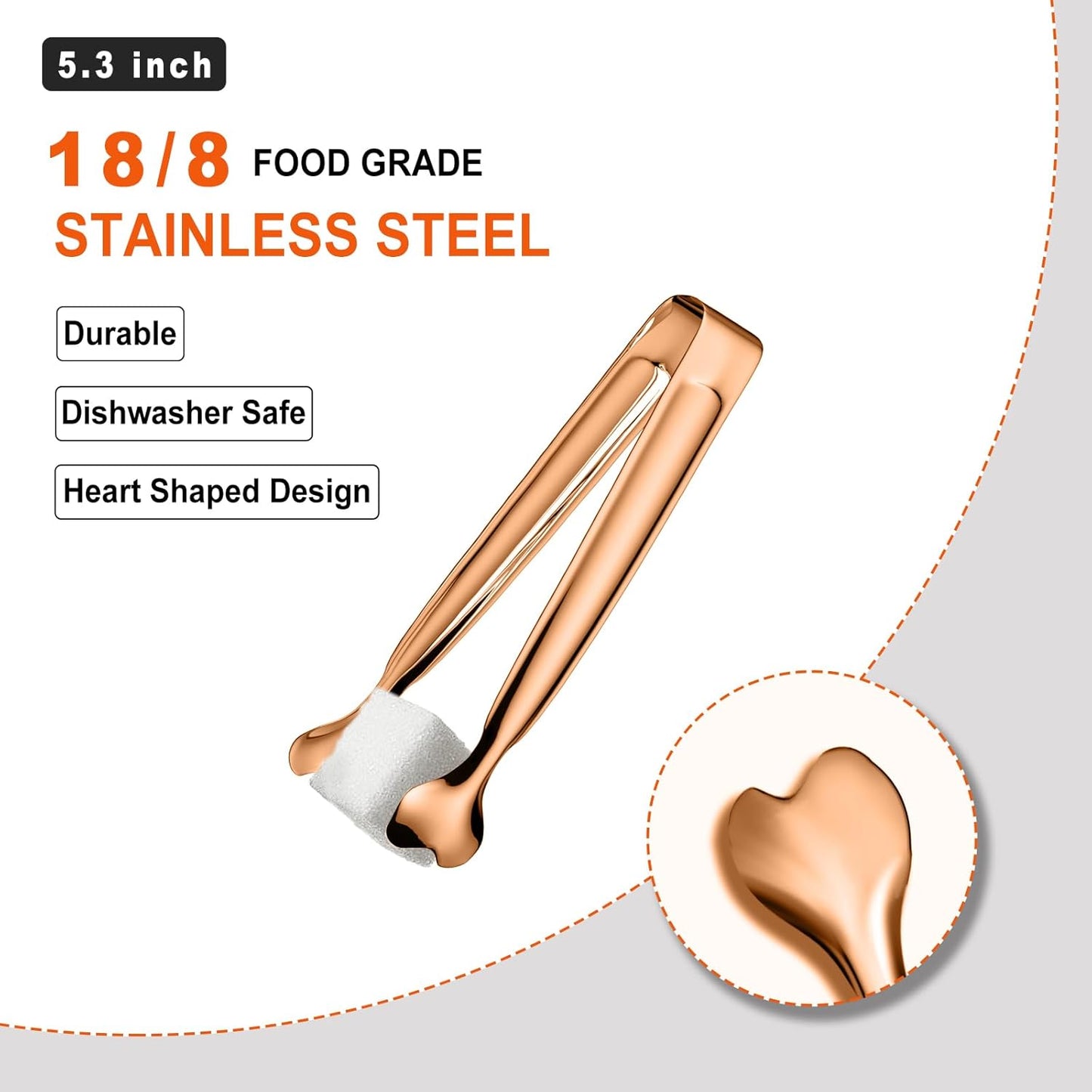 Mini Serving Tongs, Anytrp 18-Packs Stainless Steel Sugar Tongs, 4.3inch Ice Tongs Kitchen Appetizers Tongs for Coffee Bar, Tea Party, Desserts Party, Sugar and Ice Bucket