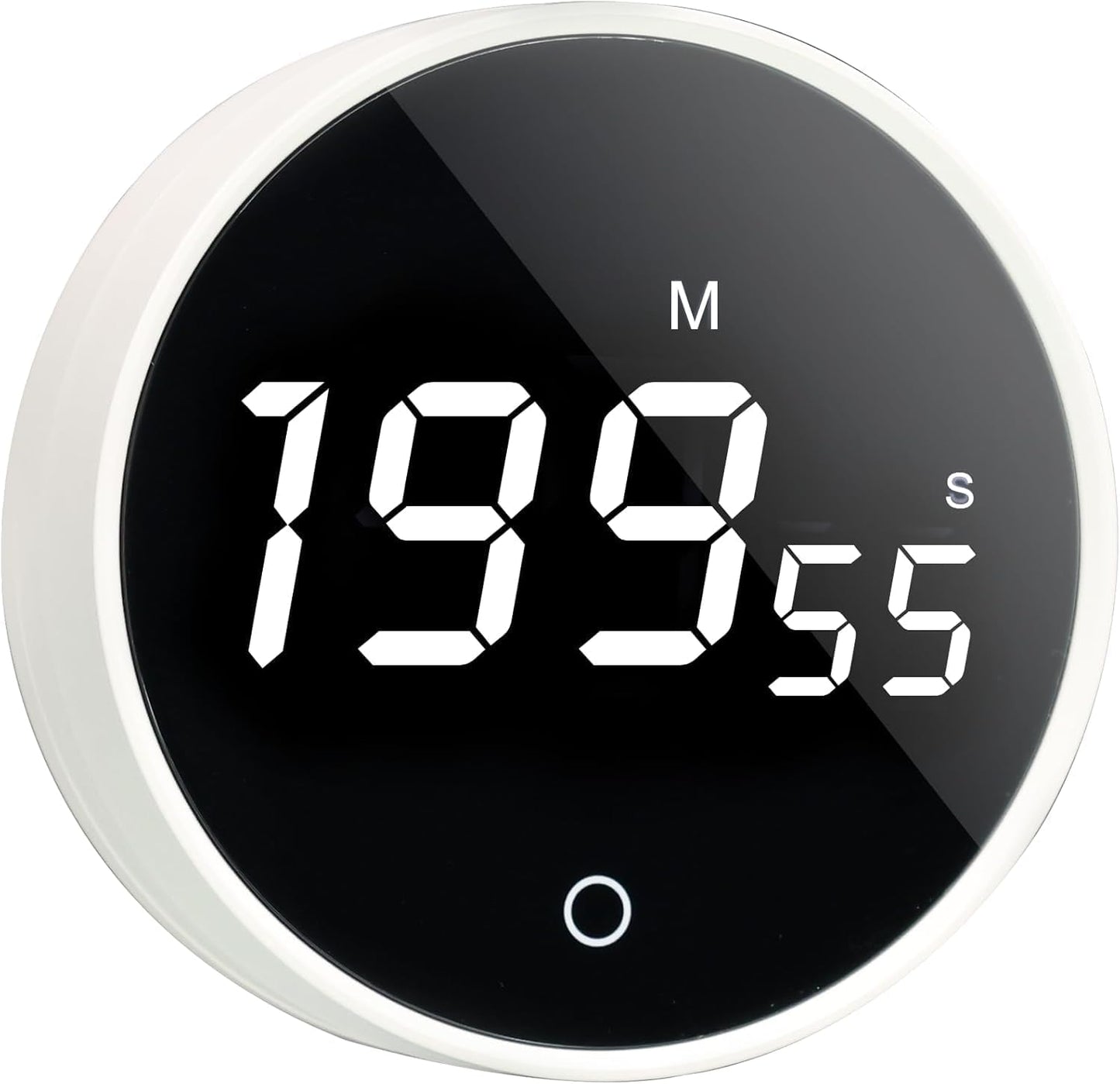 Digital Kitchen Timer - Magnetic 199-Minute Countdown Countup Timer with Large LED Display,Volume Adjustable, Visual timers for Cooking,Gym,Meeting,Classroom,Study,Work,Outdoor Activities,Black