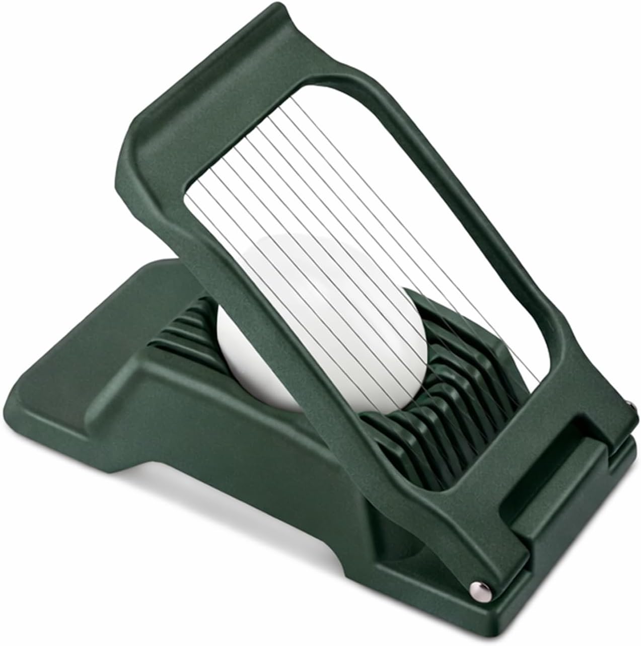 Egg Slicer for Hard Boiled Eggs, Stainless Steel Wire, Multipurpose Heavy Duty Aluminium Egg Cutter for Egg, Salads, Sandwiches, Strawberries, Mushrooms, Soft Cheese, Red