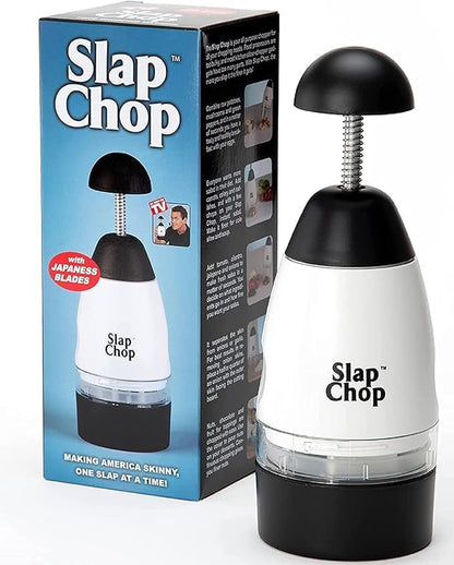 Original Slap Chop Slicer Chopper with Stainless Steel Blades & Butterfly Opening for Easy Cleaning - Vegetable Chopper Gadget, Mini Chopper for Salads - Kitchen Accessory