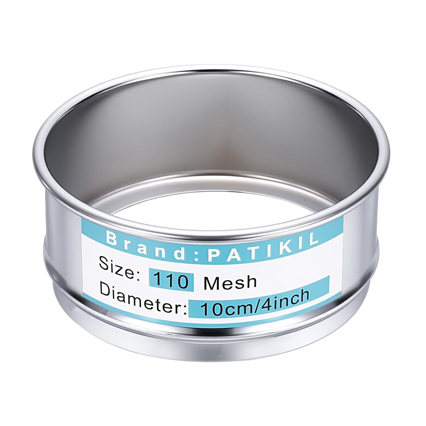 PATIKIL 325 Mesh(0.045mm) Lab Sieve, 3.9"(10cm) Diameter Sifting Screen 304 Stainless Steel Wire Cloth Fine Mesh Sieve for Industrial Laboratory Home Soil Sifter Dry Sift Screens Hash - Colors B