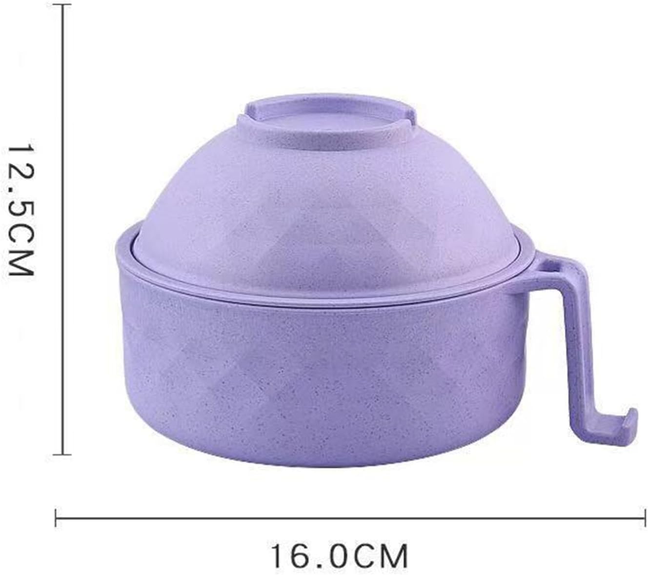 Microwave Ramen Bowl,Microwave Ramen Cooker with Lid,Plastic Mixing Salad Pasta Fruit Rice Cereal Instant Noodles Soup Maker Plate Bowls Set Kitchen College Dorm Room Essentials,Purple