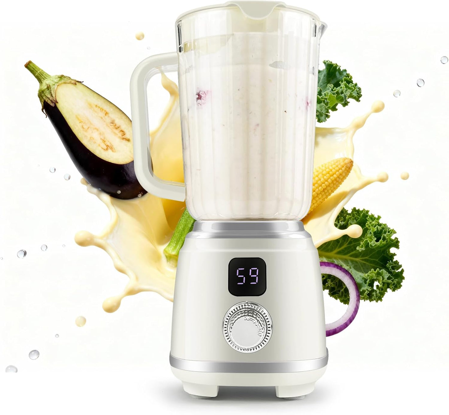 SUNHAIXIA Rechargeable Electric Juicer - Citrus Juicer with Type-c Rechargeable for Orange, Lemon and Grapefruit Juicing. (White-45Watts)
