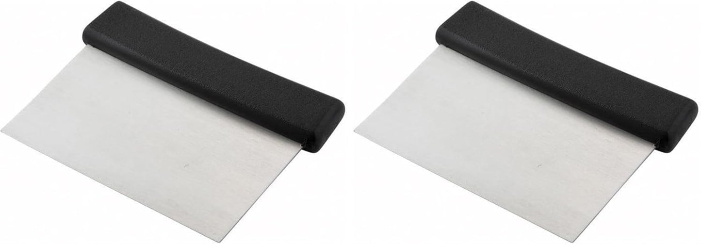 Winco Stainless Steel Dough Scraper with Wood Handle