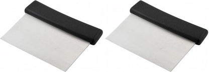 Winco Stainless Steel Dough Scraper with Wood Handle