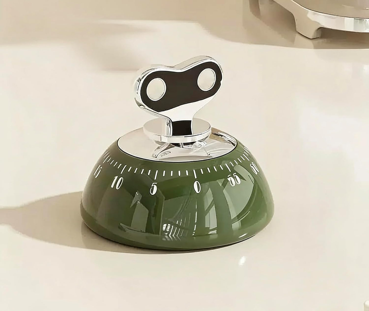 60-Minute Magnetic Timer, Mechanical Kitchen Cooking Reminder & Student Time Manager, Self-Discipline Alarm Clock for Time Management, Fridge Magnet Timer for Home School Office (Green)