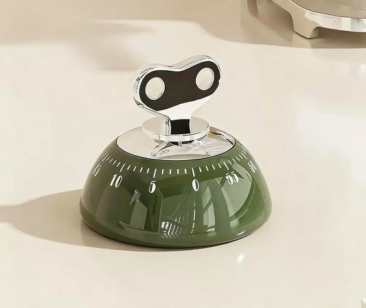 60-Minute Magnetic Timer, Mechanical Kitchen Cooking Reminder & Student Time Manager, Self-Discipline Alarm Clock for Time Management, Fridge Magnet Timer for Home School Office (Green)