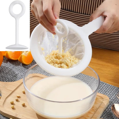 Kitchen Ultra-Fine Nylon Mesh Strainer I Plastic Sieve Fine Mesh Filter Spoon For Soy Milk Coffee Filter Milk Yogurt Juice Kefir Honey Wine coladores de cocina Kitchen Gadgets (100 Mesh)