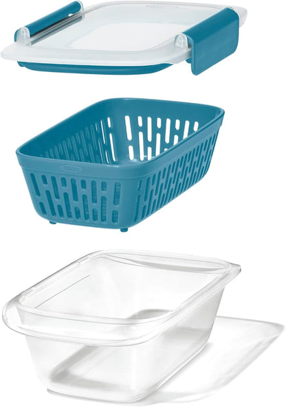 OXO Good Grips Prep and Go Silicone Squeeze Bottle 2 Pack - Ocean Blue
