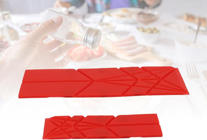 Generic 3 in 1 Measuring Spoons with 6 Different Sizes Multifunctional Folding Flat Kitchen Gadget Utensils Spoons (red)