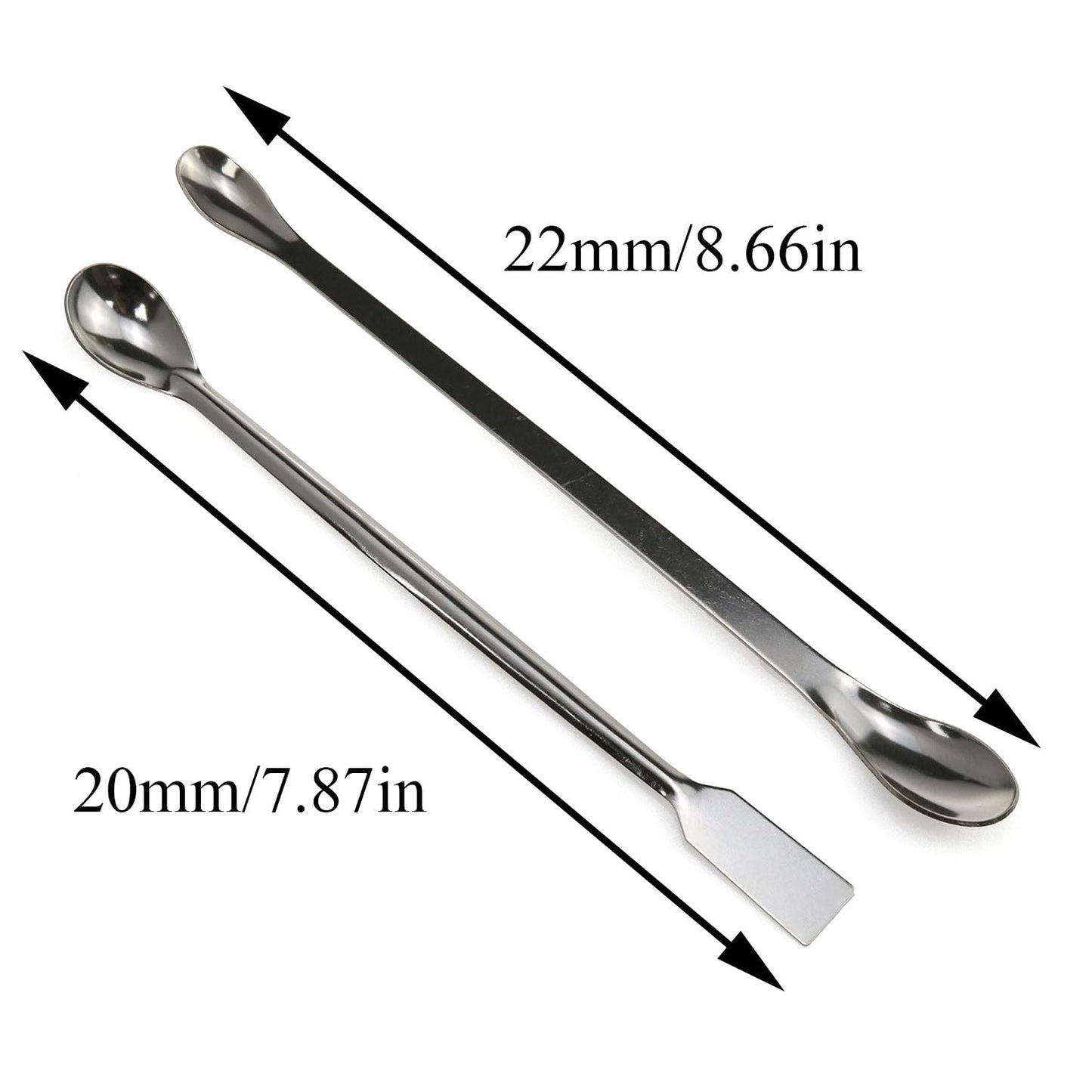 1 Set Stainless Steel Micro Lab Sampling Scoop Spatulas Combination Reagent Spoon Laboratory Supplies (Pack of 5)