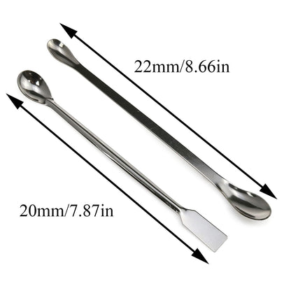 1 Set Stainless Steel Micro Lab Sampling Scoop Spatulas Combination Reagent Spoon Laboratory Supplies (Pack of 5)