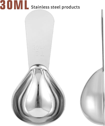 1 Tbsp Scoop Coffee Scoop, 1 Tablespoon Measuring Spoons(15ml), 18/8 Stainless Steel Short Handled Measure Scooper for Calculateing and Grinding Coffee Tea Sugar Christmas Kitchen Gift Jar Beans
