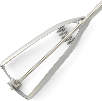 Martha Stewart Sprucedale 1.5-Inch Stainless Steel Ice Cream Scooper – Durable Kitchen Scoop with Comfortable Handle for Perfect Portions