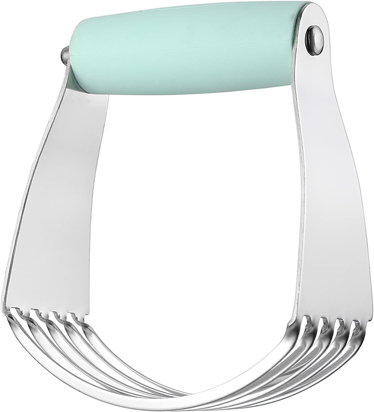 Spring Chef Dough Blender, Top Professional Pastry Cutter with Heavy Duty Stainless Steel Blades, Medium Size, Black