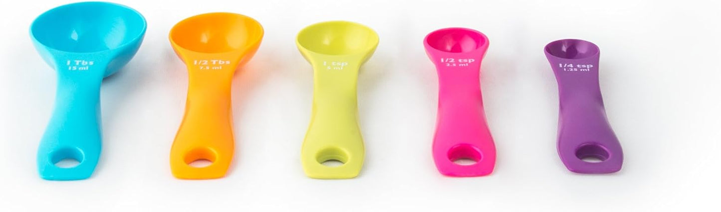 Fox Run Measuring Cup Set, 1/8 cup to 1 Cup, Multicolored 4 Cup Measuring Set