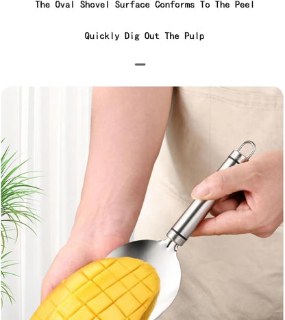3Pcs Mango Slicer Fruit Fork Kit, Watermelon Cutter Slice, Stainless Steel Kitchen Fruit Cutter Slice Tool