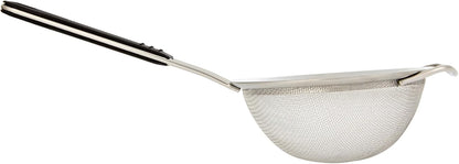 Restaurantware Fine Mesh Strainer Set of 3 Different Sizes with Silicone Handle Stainless Steel Extra Fine Mesh Strainer Heat-Resistant Handle Dishwasher-Safe for Rice, Quinoa, Pasta