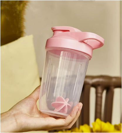 CHNLML Protein Shaker Bottle 400ML/16Oz w. Shaker Ball for Protein Shake, Shaker Bottle with Mixing Ball, Leak-Proof, BPA-Free, for Gym, Workout, Juice Mixer (Green/Clear, 16Oz-400ML-1Bottle)