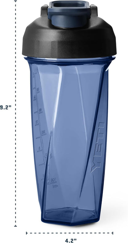 YETI Yonder Helimix Vortex Blender Shaker Bottle Holds up to 20oz | No Blending Ball or Whisk | USA Made | Portable Pre Workout Whey Protein Drink Shaker Cup | Dishwasher Safe, Clear