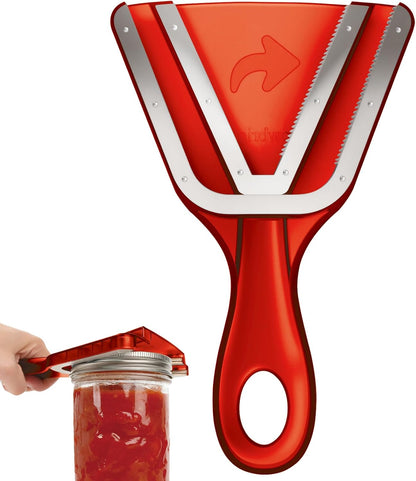 Jar Opener for Weak Hands & Seniors with Arthritis – Easy Twist-Off Lid & Bottle Opener – Ergonomic Non-Slip Handle, Unique Kitchen Gadget & Ideal Christmas Gift for Elderly, Women & Men (Gray)