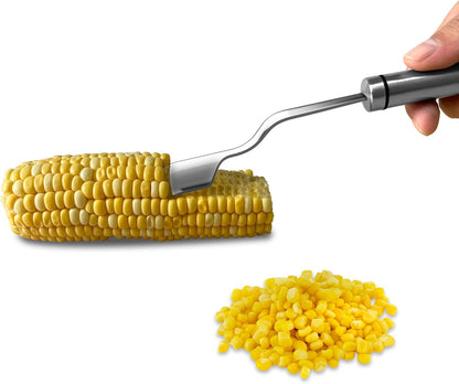 Corn Peeler, Stainless Steel Corn Cob Stripper Tool with Sharp Curved Blade, Durable & Easy to Clean, Dishwasher Safe Corn Kernel Remover for Fresh Corn