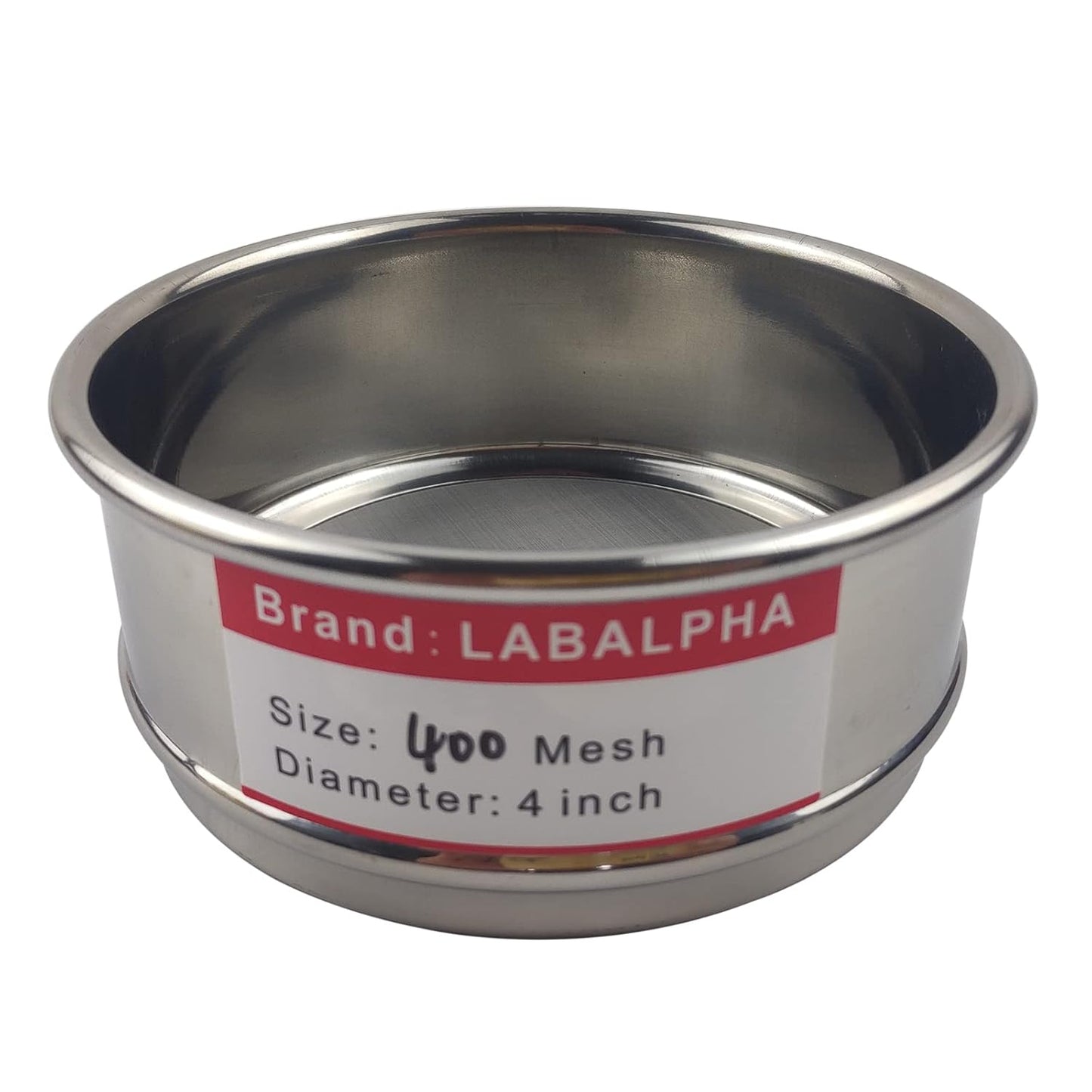 LABALPHA 70 Mesh Lab Sieves, Test Sieve #70 Mesh, 4'' Diameter, 304 Stainless Steel Wire Cloth (0.22mm)