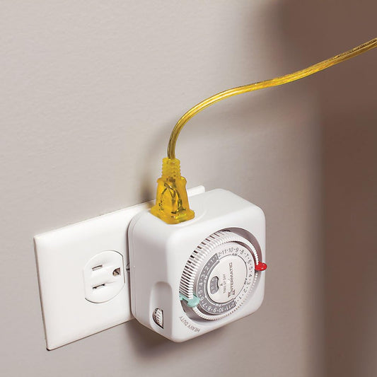 Intermatic TN111K 15-Amp Indoor Timer - Versatile 24-Hour Control - Easy Manual Override and Single 2-Prong Design (1 Pack)