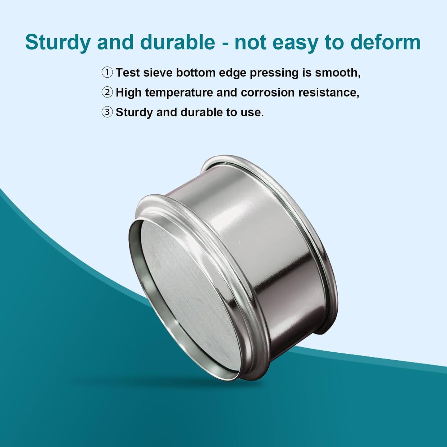 Full 304 Stainless Steel Mesh Sieve Screen, LVDALAB 100 Mesh (0.15mm) Aperture, 2.4inch(6CM) Dia Standard Sample Analysis Test Sieves Sifters Strainer for Industrial Laboratory Homes