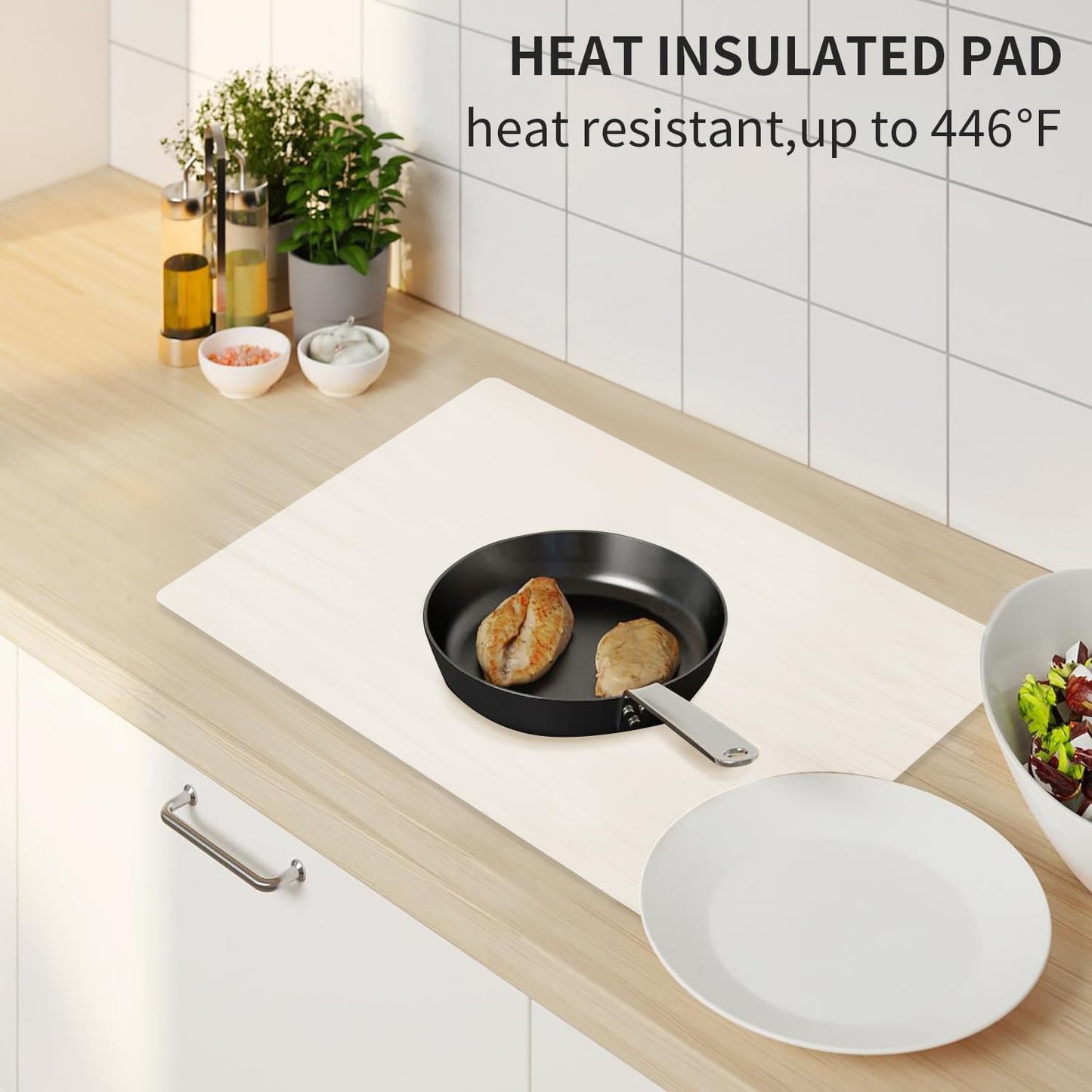 Standard Silicone Mat,Black Baking Mat-Food Grade Kids Dinner Table Placemat Non Slip Counter Mat with Raised Edges Heat Resistant Mat for Air Fryer Nonstick Pastry Dough Mat(1 Pack 23.6'' x 15.7'')
