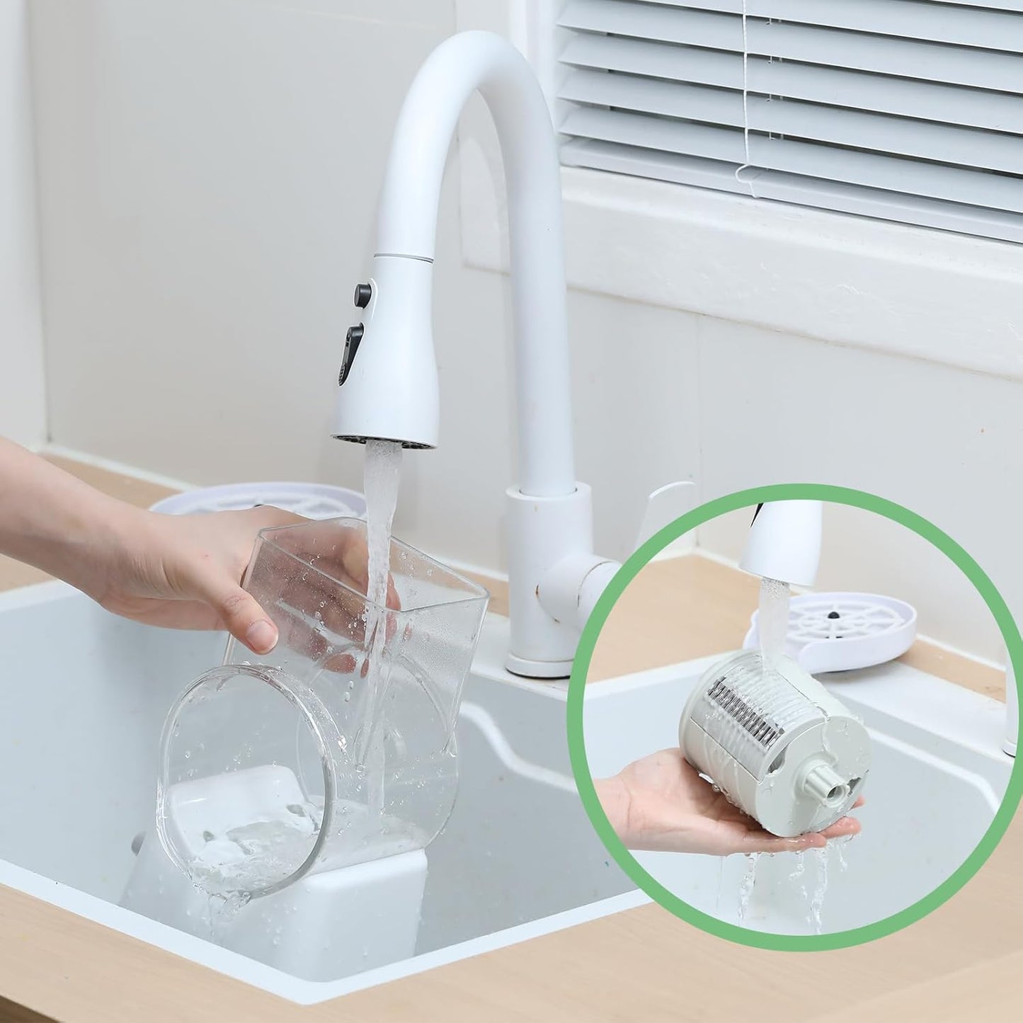 6-in-1 Multifunctional Rotary Cheese Grater with 11 Blades Dice Shred Slice Vegetable Chopper with Suction Base 360° Rotating Handle Safety Push Cup Multi Food Slicer Dicer for Kitchen(White)
